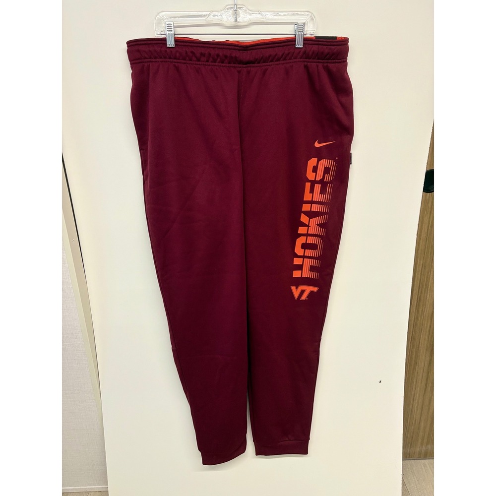 Gorpcore Sporty Joggers Virginia Tech Hokies On-Field Nike Men XXL Maroon